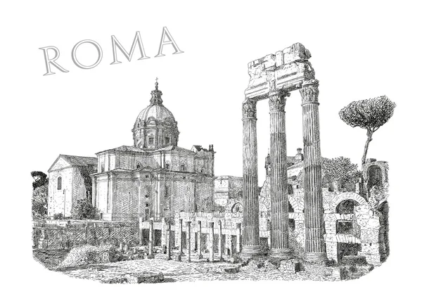 Roma ilustração vista — Fotografia de Stock