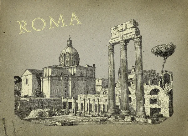 Рим вигляд ілюстрації — стокове фото