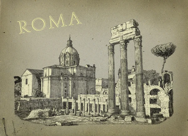 Rome view illustration — Stock Photo, Image