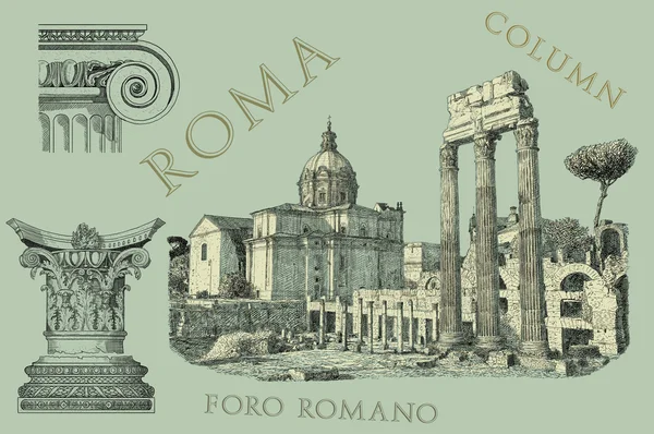 ローマのビューの図 — ストック写真
