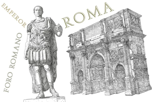 Emperador romano Augusto César estatua. Roma — Foto de Stock