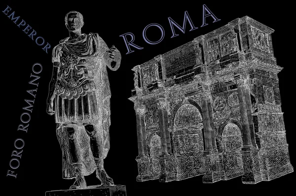 Kejsar augustus caesar staty. Rom — Stockfoto