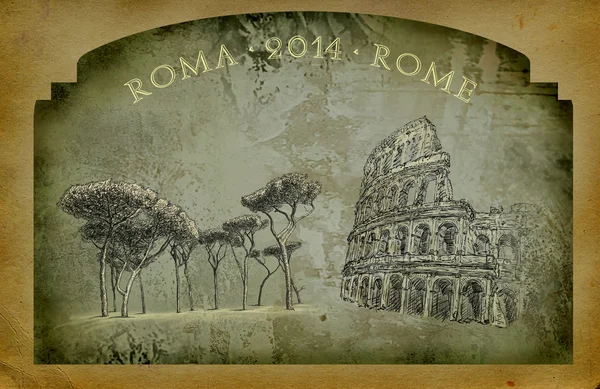 Rome view illustration — Stock Photo, Image