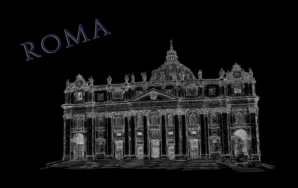 Roma vista illustrazione — Foto Stock