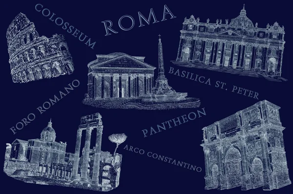 Rome view illustration — Stock Photo, Image