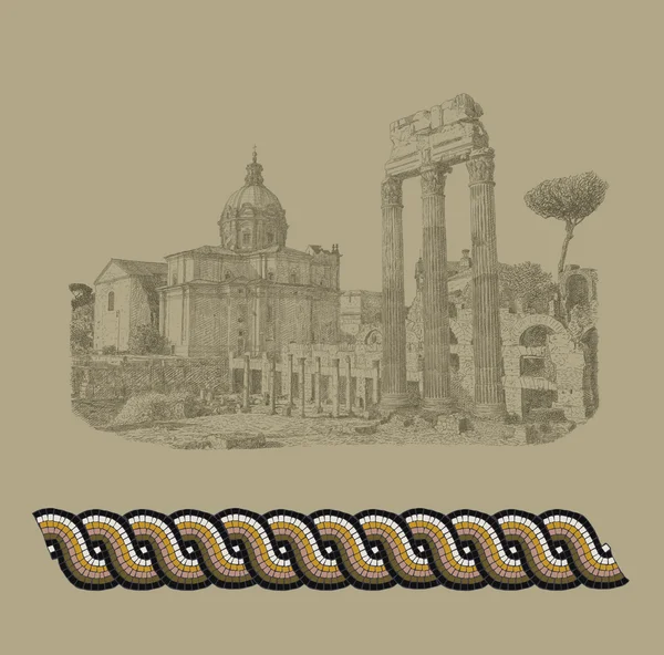 Rome view illustration — Stock Photo, Image