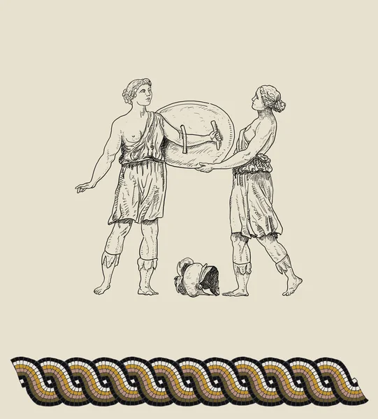 Eski Yunan askerleri — Stok fotoğraf