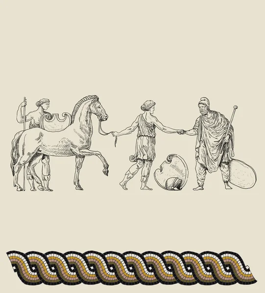 Starých řeckých vojáků — Stock fotografie