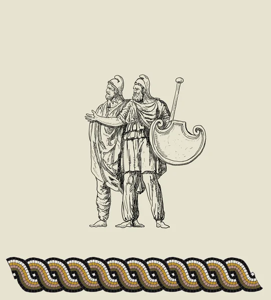 Старий грецькі солдати — стокове фото