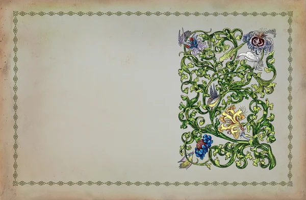 Old floral illustration — Stock Photo, Image