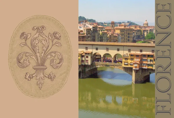 Firenze vista illustrazione — Foto Stock