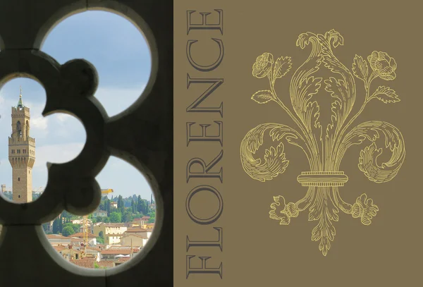 Εικονογράφηση θέα της Φλωρεντίας — Φωτογραφία Αρχείου