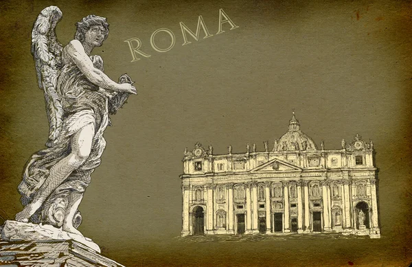 Rome view illustration — Stock Photo, Image