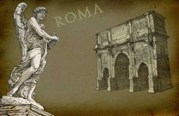 Rome view illustration — Stock Photo, Image