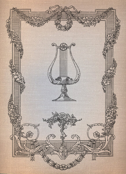 Silhouette lyre illustration