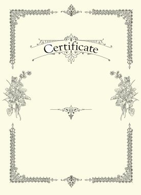 Sertifika, diploma tamamlanma (tasarım şablonu)