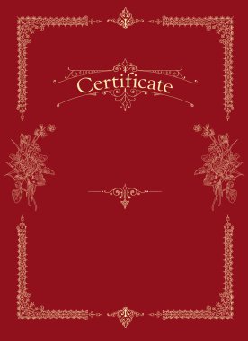 Sertifika, diploma tamamlanma (tasarım şablonu)