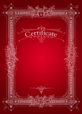 Sertifika, diploma tamamlanma (tasarım şablonu)