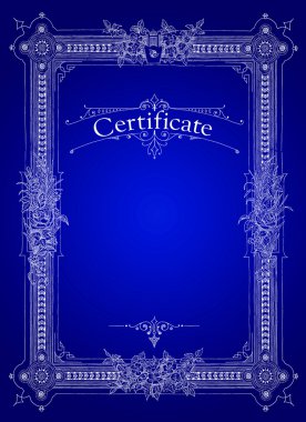 Sertifika, diploma tamamlanma (tasarım şablonu)