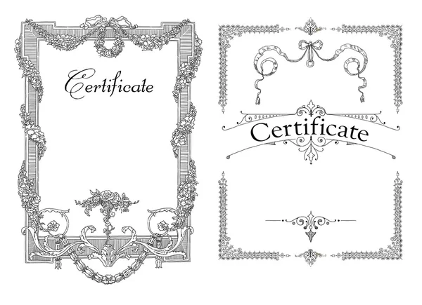 Certificado, Diploma de finalización (plantilla de diseño ) —  Fotos de Stock