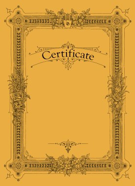 Sertifika, diploma tamamlanma (tasarım şablonu)