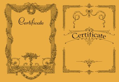 Sertifika, diploma tamamlanma (tasarım şablonu)