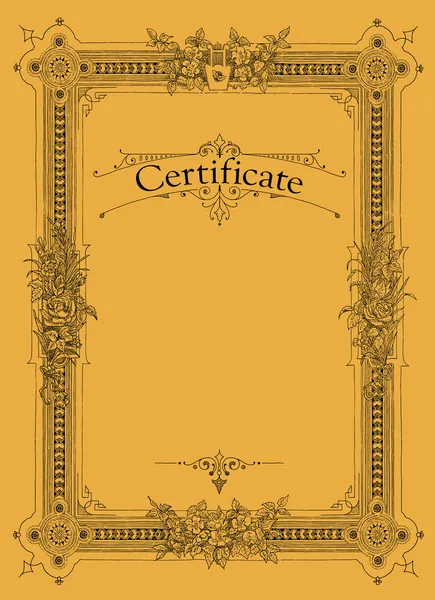 Certificate, Diploma of completion (design template) — Stock Photo, Image