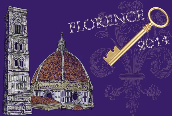 Florence illustration de vue — Photo