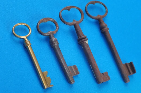 Starožitné klíče sada — Stock fotografie