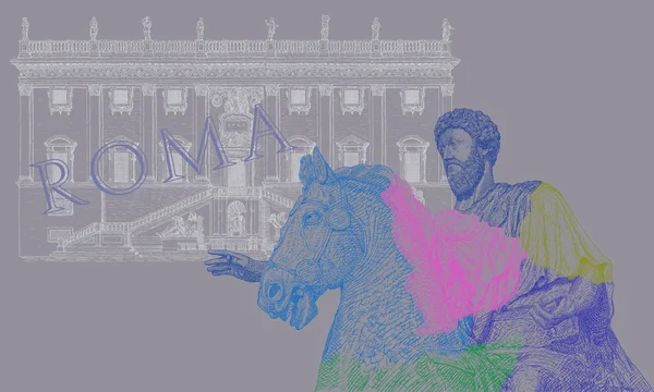 ローマのビューの図 — ストック写真