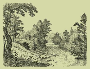 köy illüstrasyon