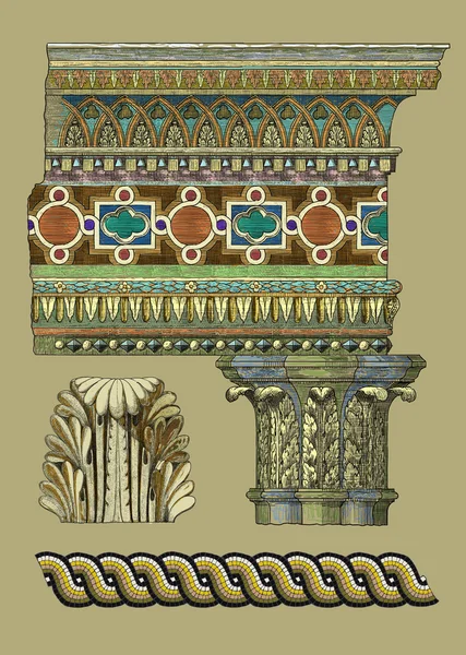 Oude kolom detail — Stockfoto