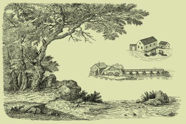 köy illüstrasyon