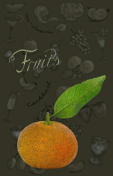Illustrazione tema frutta — Foto Stock