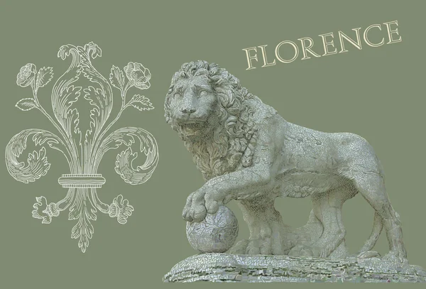 Florence weergave — Stockfoto