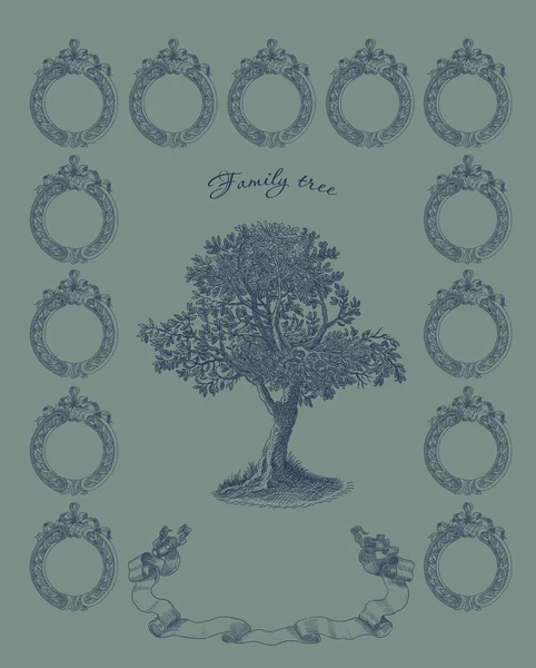 Иллюстрация семейного дерева — стоковое фото
