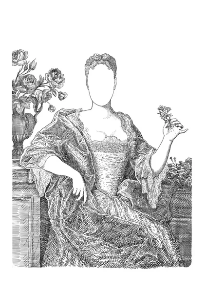 Portret kobiety. twarz sklonowanej obecnie. — Zdjęcie stockowe