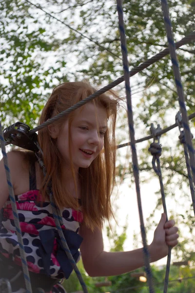 A teenager is in a thong park — Stock Photo, Image