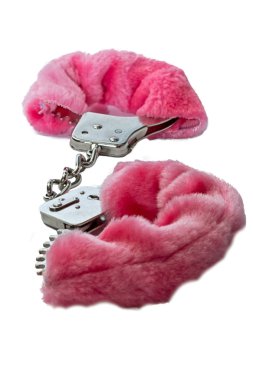 Pink handcuffs clipart