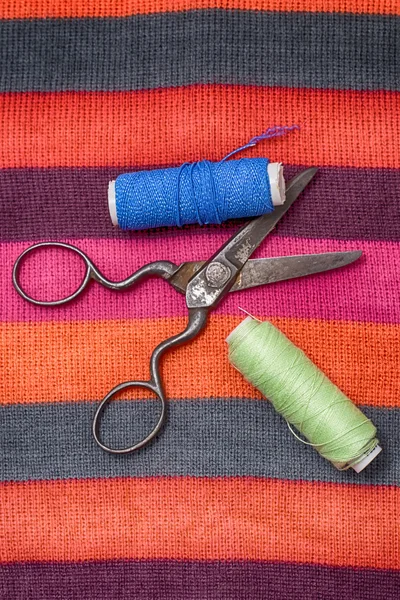 女裁缝针线工具一套 — 图库照片