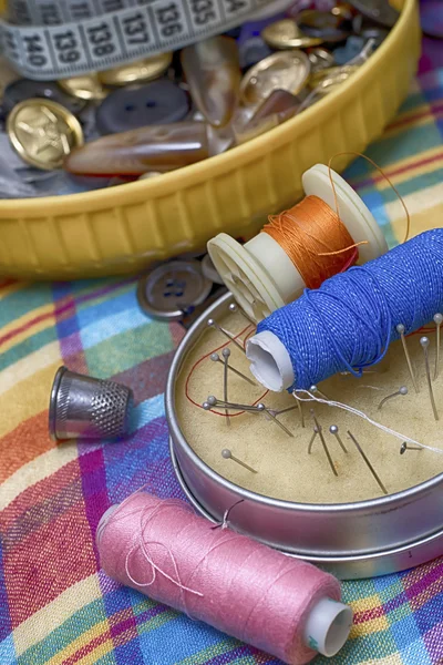 Set of seamstress for needlework — Stock Photo, Image