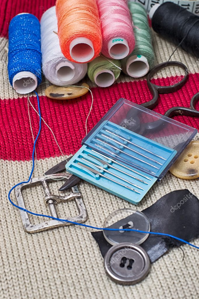 Set of seamstress for needlework Stock Photo by ©Nikolay_Donetsk 29486531
