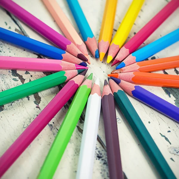 Jeu de crayons de couleur — Photo