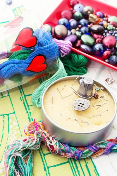 Arte de tejer y bordar — Foto de Stock