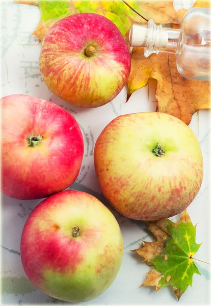 Four juicy fragrant apple