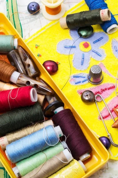 Art of weaving and embroidering — Stock Photo, Image