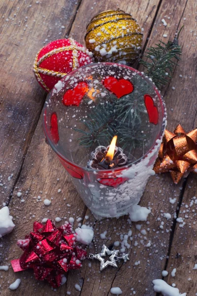 Decoração de Natal e brinquedo durante as férias de inverno — Fotografia de Stock