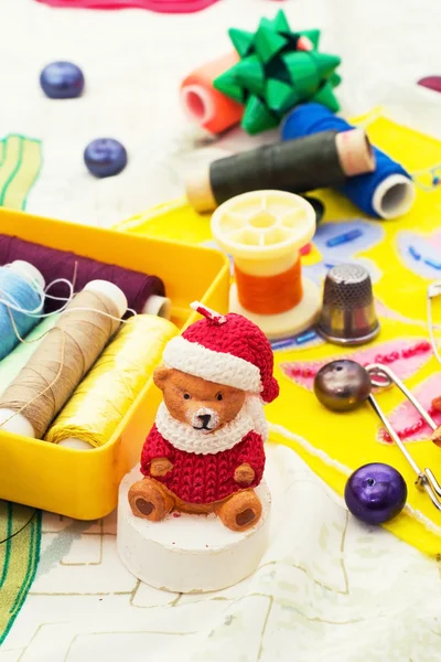 Noel dekorasyonu ve kış tatilinde oyuncak — Stok fotoğraf