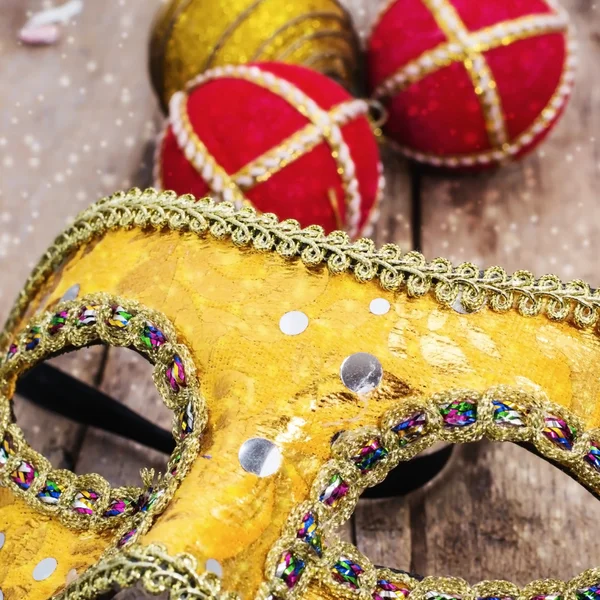 Carnevale, maschera e decorazione di Capodanno — Foto Stock