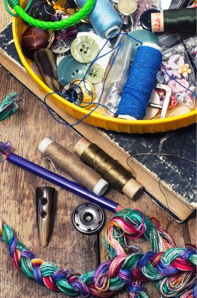 Handmade and instruments of repairman clothing — Stock Photo, Image